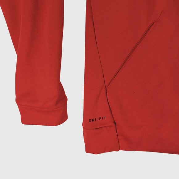 Nike Red Dri-Fit Pullover Hoodie Sweatshirt Mens M - Picture 3 of 8